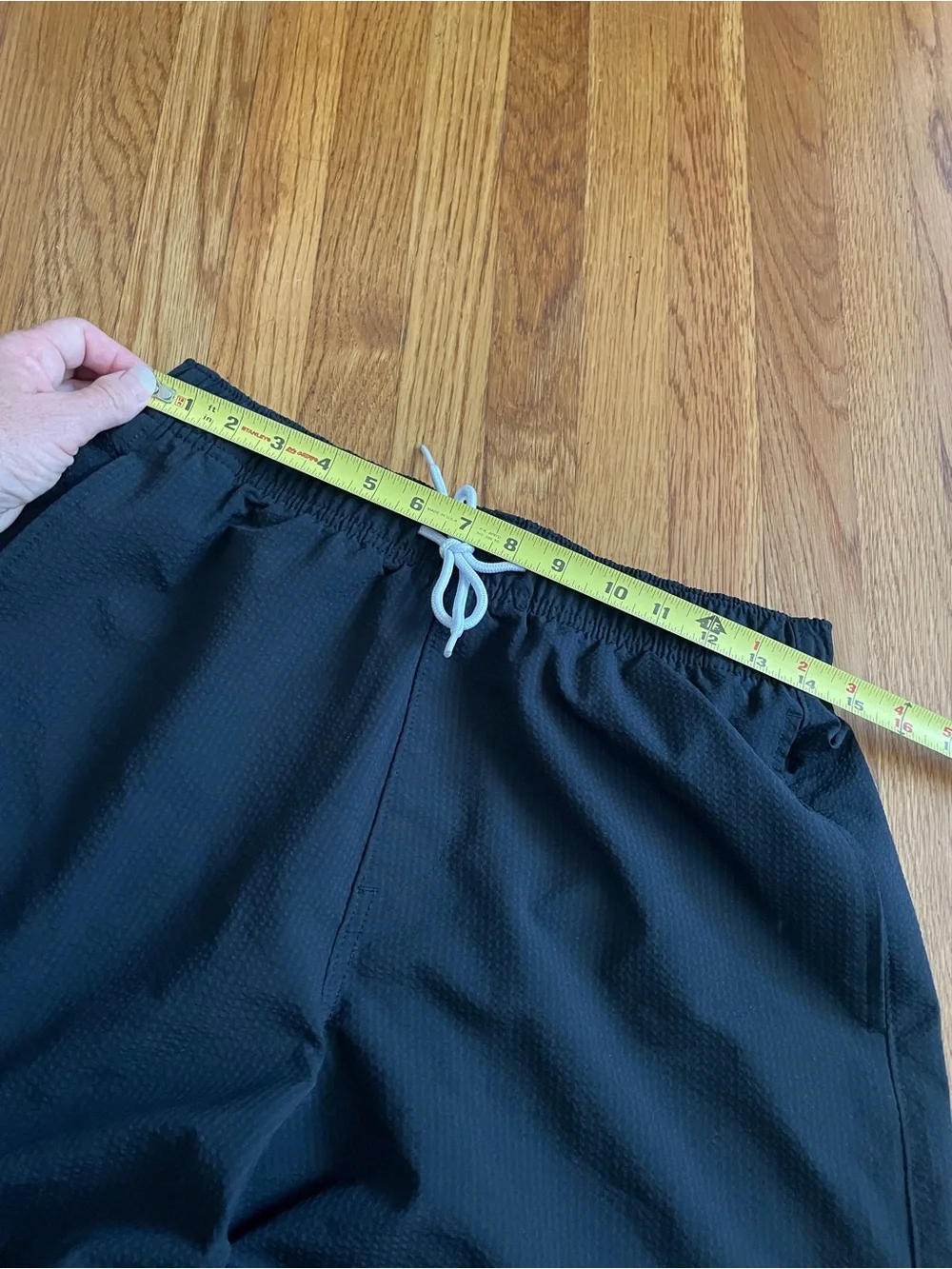 Hollister Men's Black lined seersucker swim Shorts M